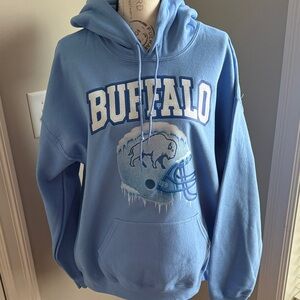 Gildan Buffalo Light Blue Hoodie large NWOT